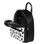 Cute Ninja Pattern Print Leather Backpack