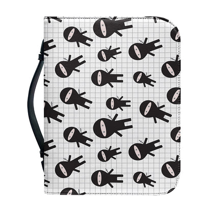 Cute Ninja Pattern Print Leather Bible Cover