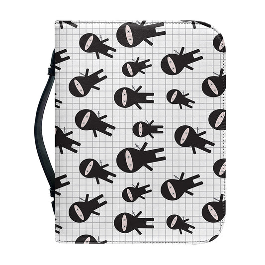 Cute Ninja Pattern Print Leather Bible Cover