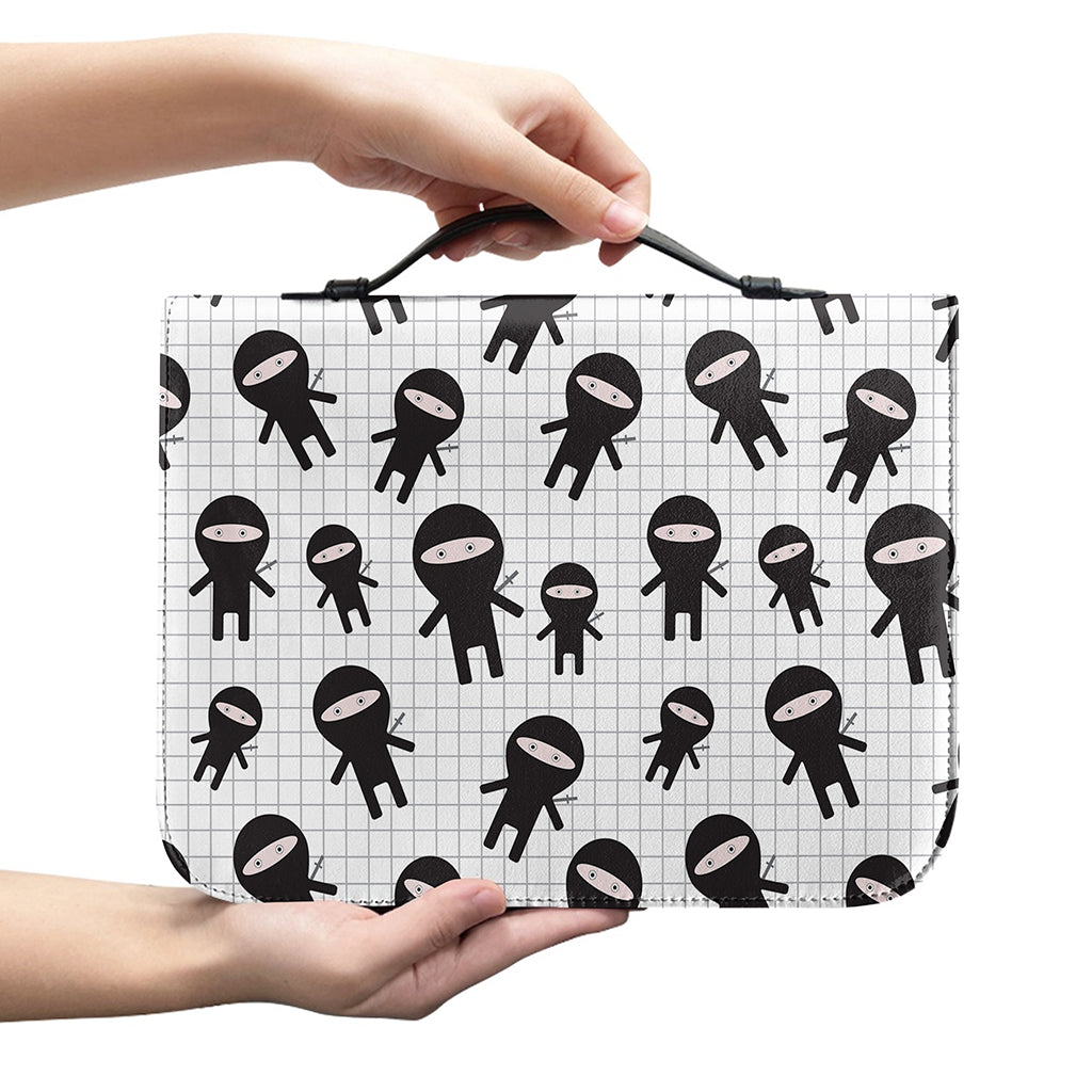 Cute Ninja Pattern Print Leather Bible Cover