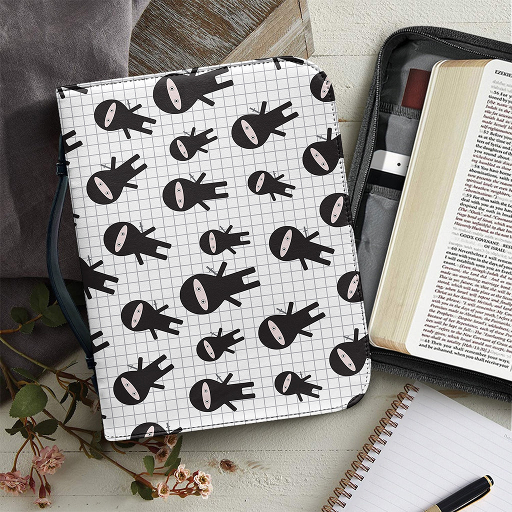 Cute Ninja Pattern Print Leather Bible Cover