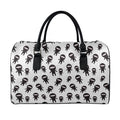 Cute Ninja Pattern Print Leather Duffel Bag