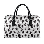 Cute Ninja Pattern Print Leather Duffle Bag