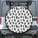 Cute Ninja Pattern Print Leather Spare Tire Cover