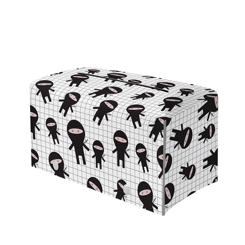 Cute Ninja Pattern Print Leather Tissue Box Cover