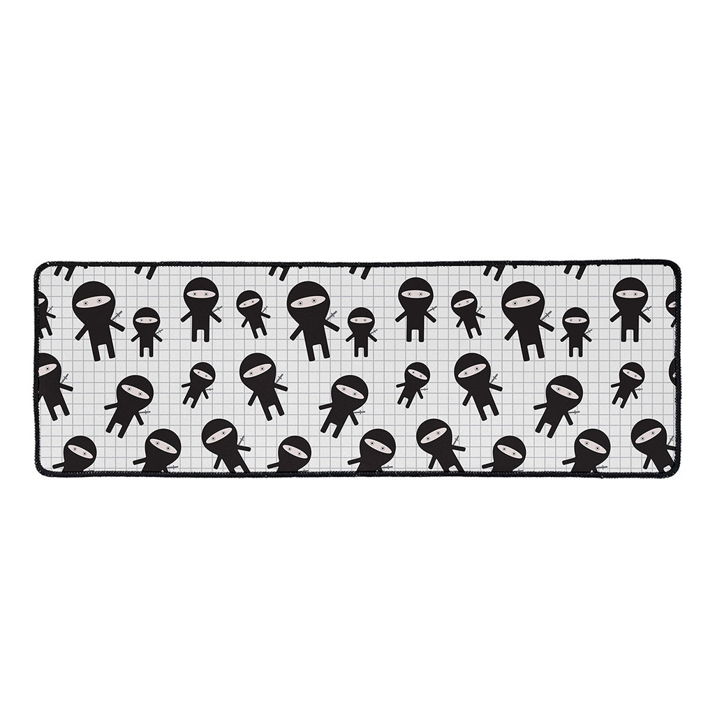 Cute Ninja Pattern Print Long Kitchen Mat