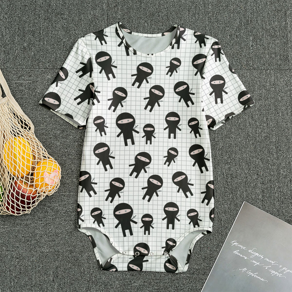 Cute Ninja Pattern Print Men's Bodysuit