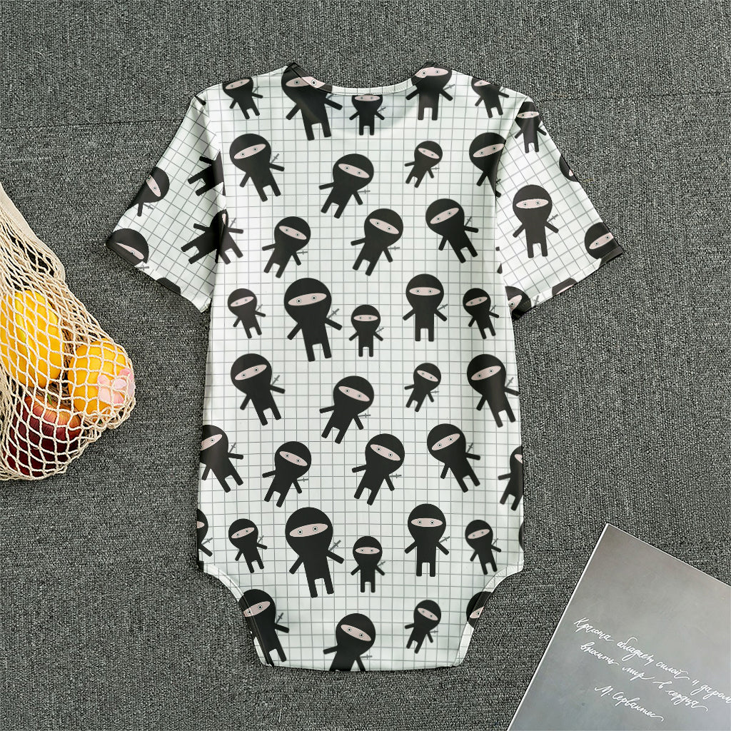 Cute Ninja Pattern Print Men's Bodysuit