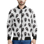 Cute Ninja Pattern Print Men's Bomber Jacket