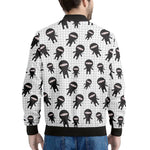 Cute Ninja Pattern Print Men's Bomber Jacket