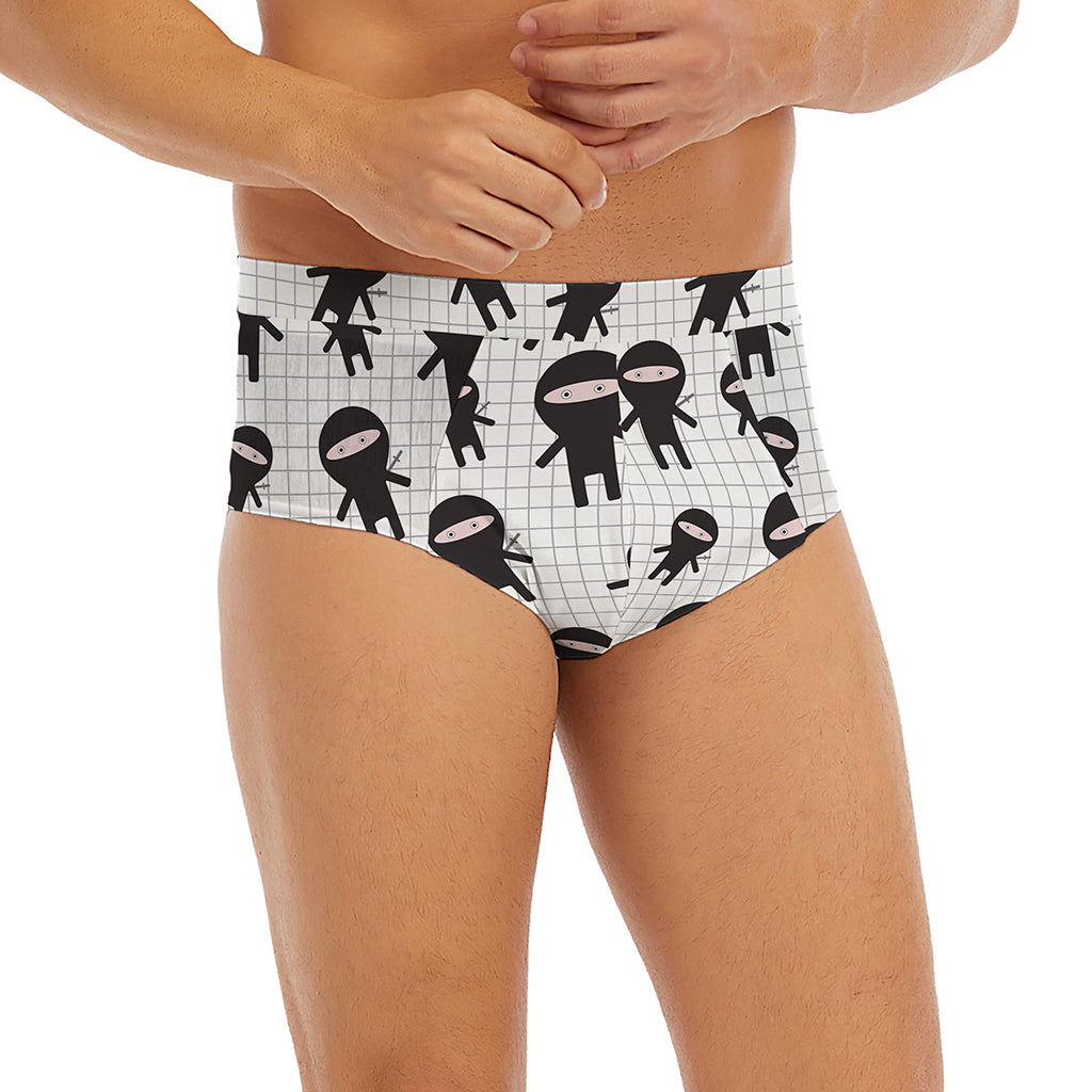 Cute Ninja Pattern Print Men's Briefs