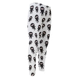 Cute Ninja Pattern Print Men's Compression Pants