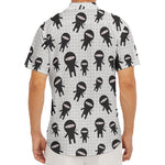 Cute Ninja Pattern Print Men's Deep V-Neck Shirt