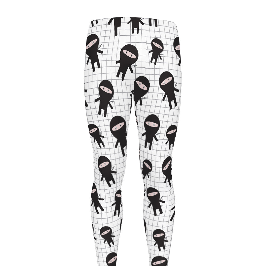 Cute Ninja Pattern Print Men's leggings