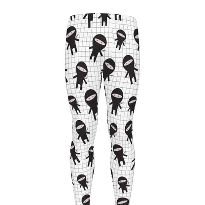 Cute Ninja Pattern Print Men's leggings