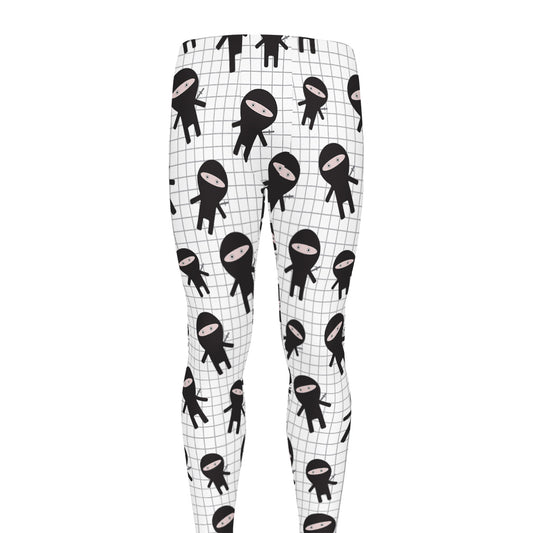 Cute Ninja Pattern Print Men's leggings