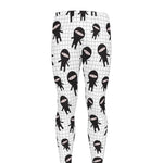 Cute Ninja Pattern Print Men's leggings