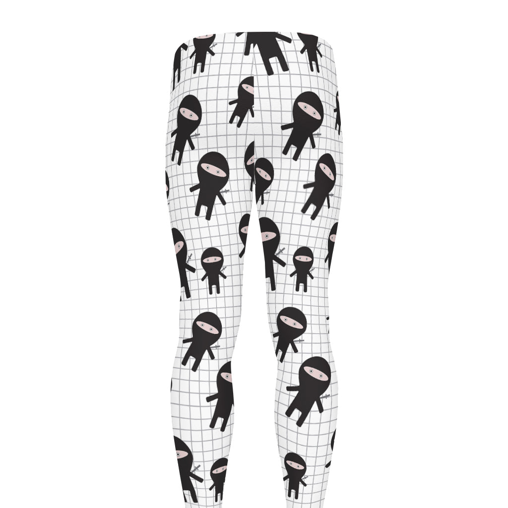 Cute Ninja Pattern Print Men's leggings