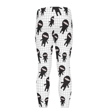 Cute Ninja Pattern Print Men's leggings