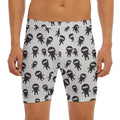 Cute Ninja Pattern Print Men's Long Boxer Briefs