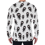 Cute Ninja Pattern Print Men's Long Sleeve T-Shirt