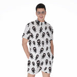 Cute Ninja Pattern Print Men's Rompers