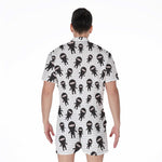 Cute Ninja Pattern Print Men's Rompers