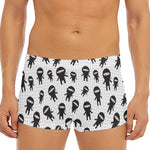 Cute Ninja Pattern Print Men's Short Boxer Briefs