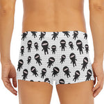 Cute Ninja Pattern Print Men's Short Boxer Briefs