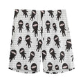 Cute Ninja Pattern Print Men's Athletic Shorts