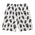 Cute Ninja Pattern Print Men's Swim Trunks