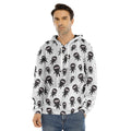 Cute Ninja Pattern Print Men's Velvet Pullover Hoodie