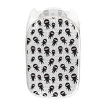 Cute Ninja Pattern Print Mesh Laundry Hamper