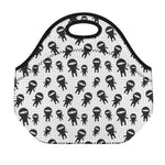 Cute Ninja Pattern Print Neoprene Lunch Bag