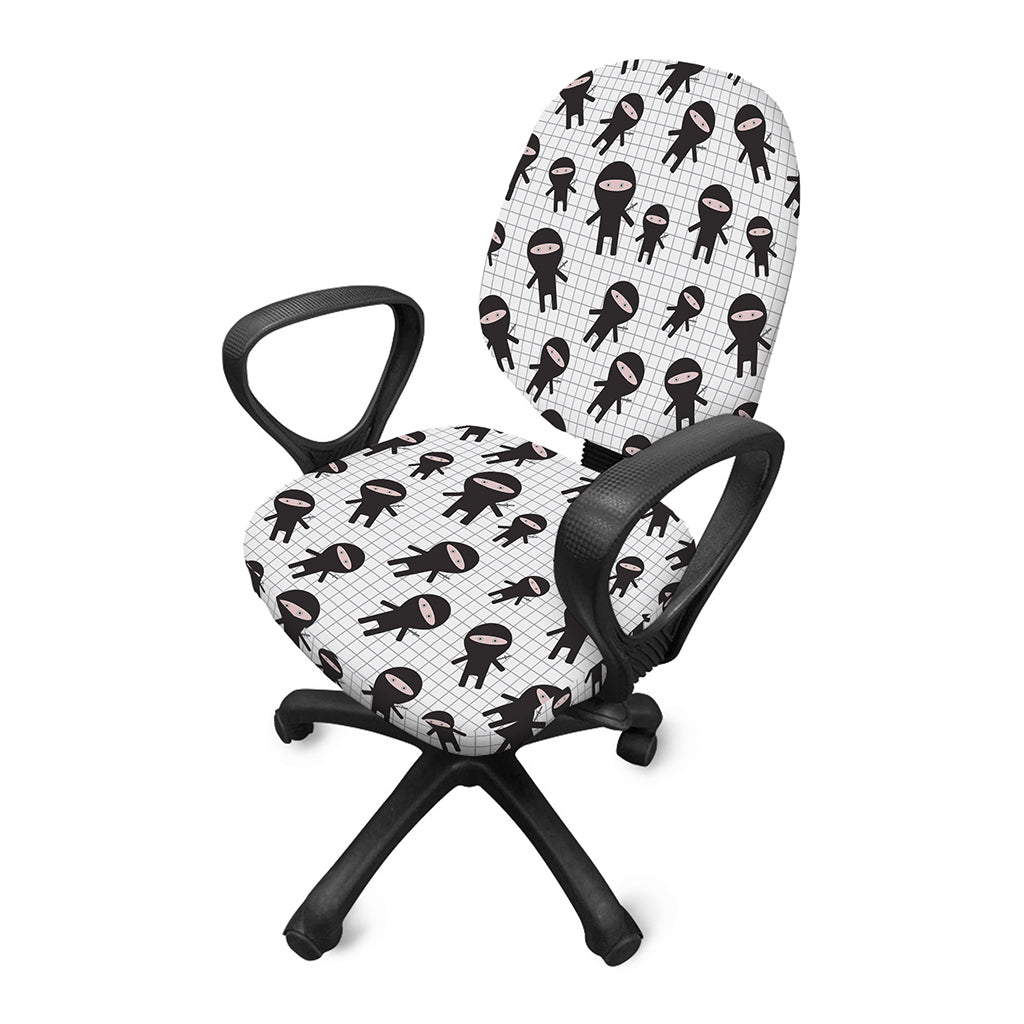 Cute Ninja Pattern Print Office Chair Cover