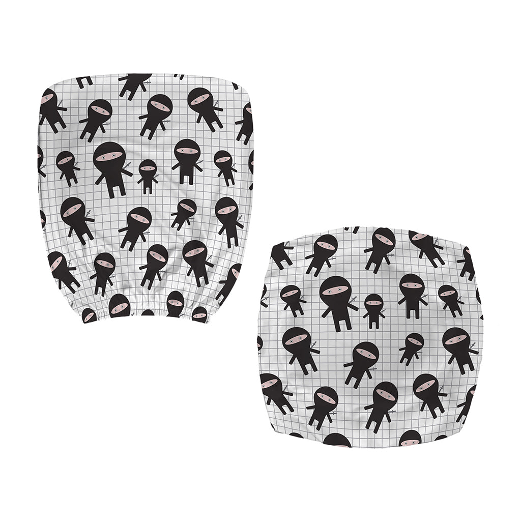 Cute Ninja Pattern Print Office Chair Cover