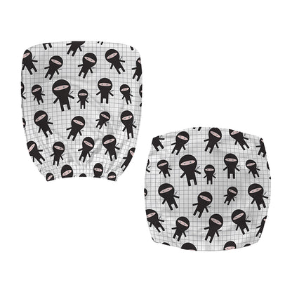 Cute Ninja Pattern Print Office Chair Cover
