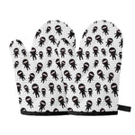 Cute Ninja Pattern Print Oven Mitts