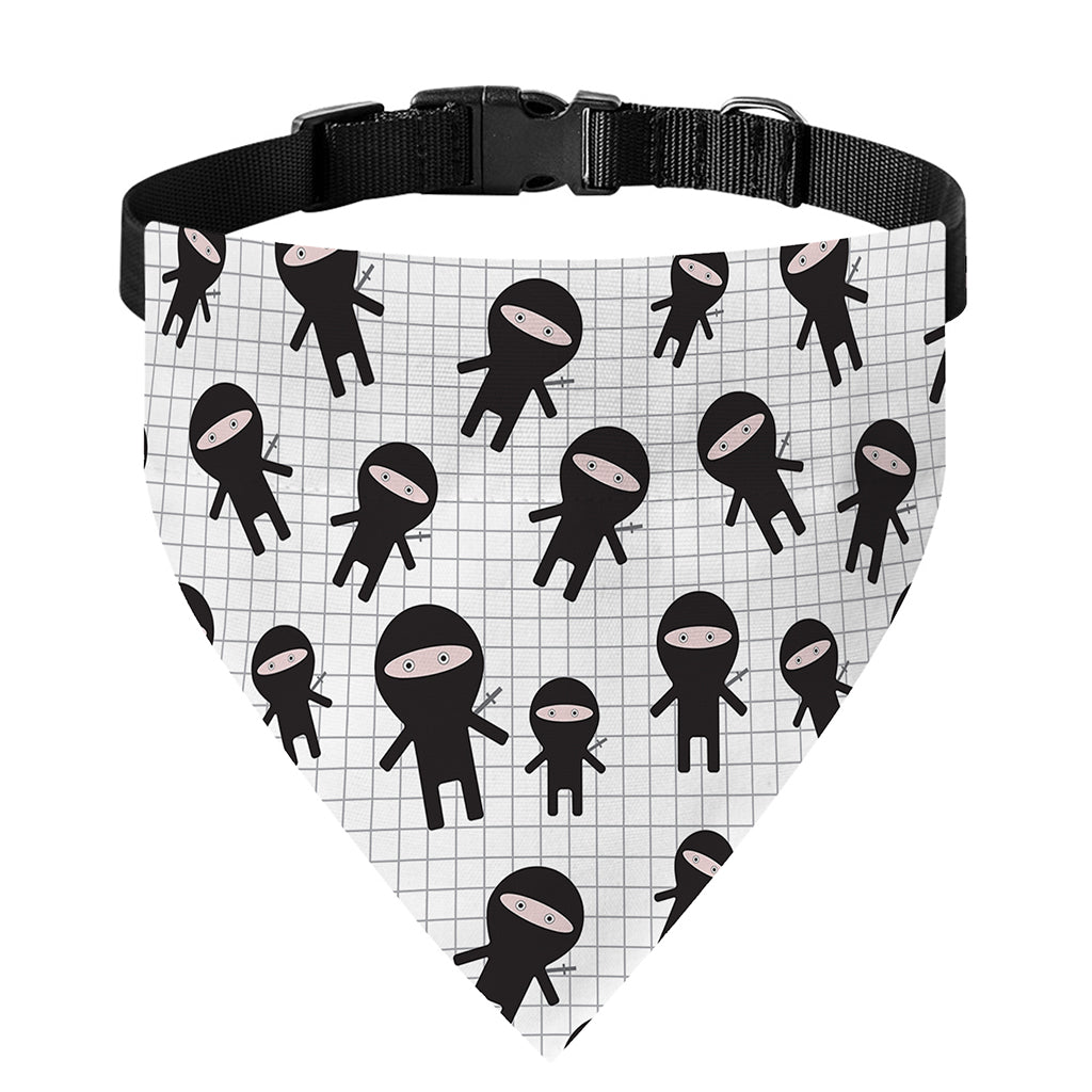 Cute Ninja Pattern Print Over The Collar Dog Bandana