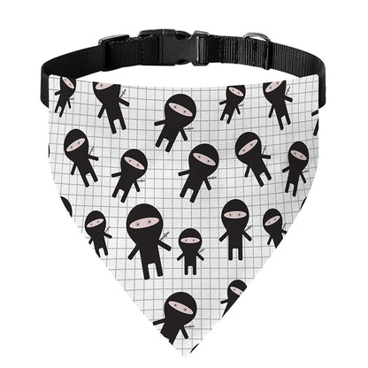 Cute Ninja Pattern Print Over The Collar Dog Bandana