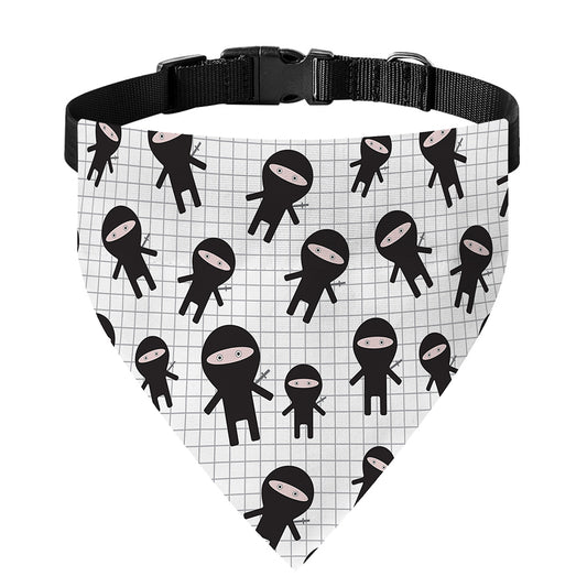 Cute Ninja Pattern Print Over The Collar Dog Bandana