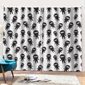 Cute Ninja Pattern Print Pencil Pleat Curtains