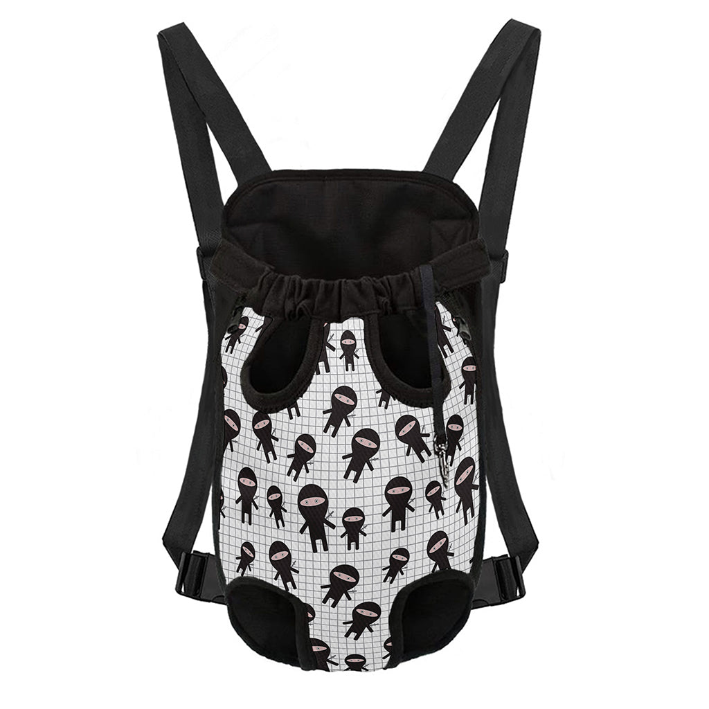 Cute Ninja Pattern Print Pet Carrier Backpack