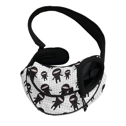 Cute Ninja Pattern Print Pet Sling Carrier