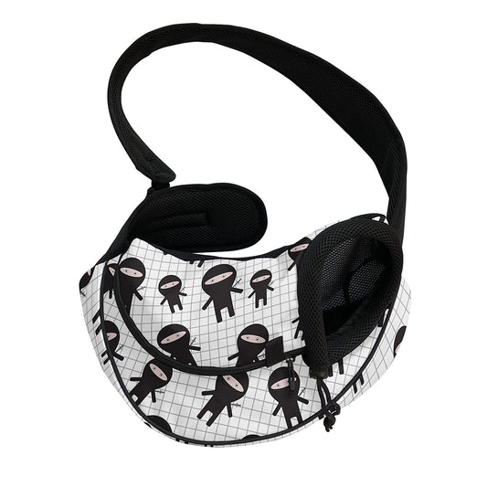 Cute Ninja Pattern Print Pet Sling Carrier
