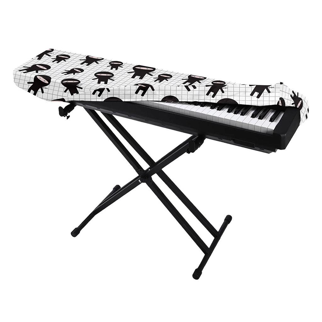 Cute Ninja Pattern Print Piano Keyboard Cover