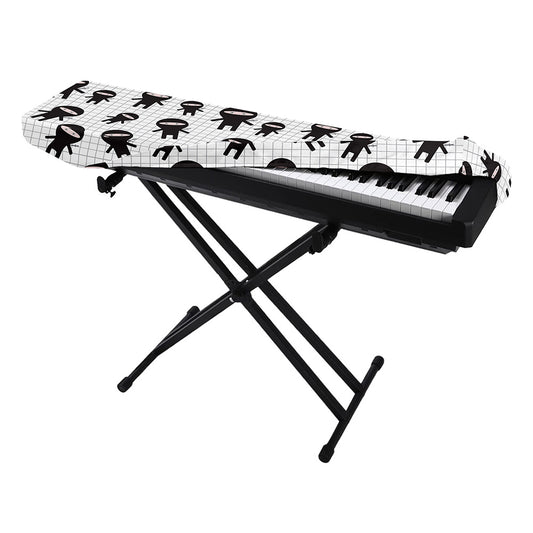 Cute Ninja Pattern Print Piano Keyboard Cover