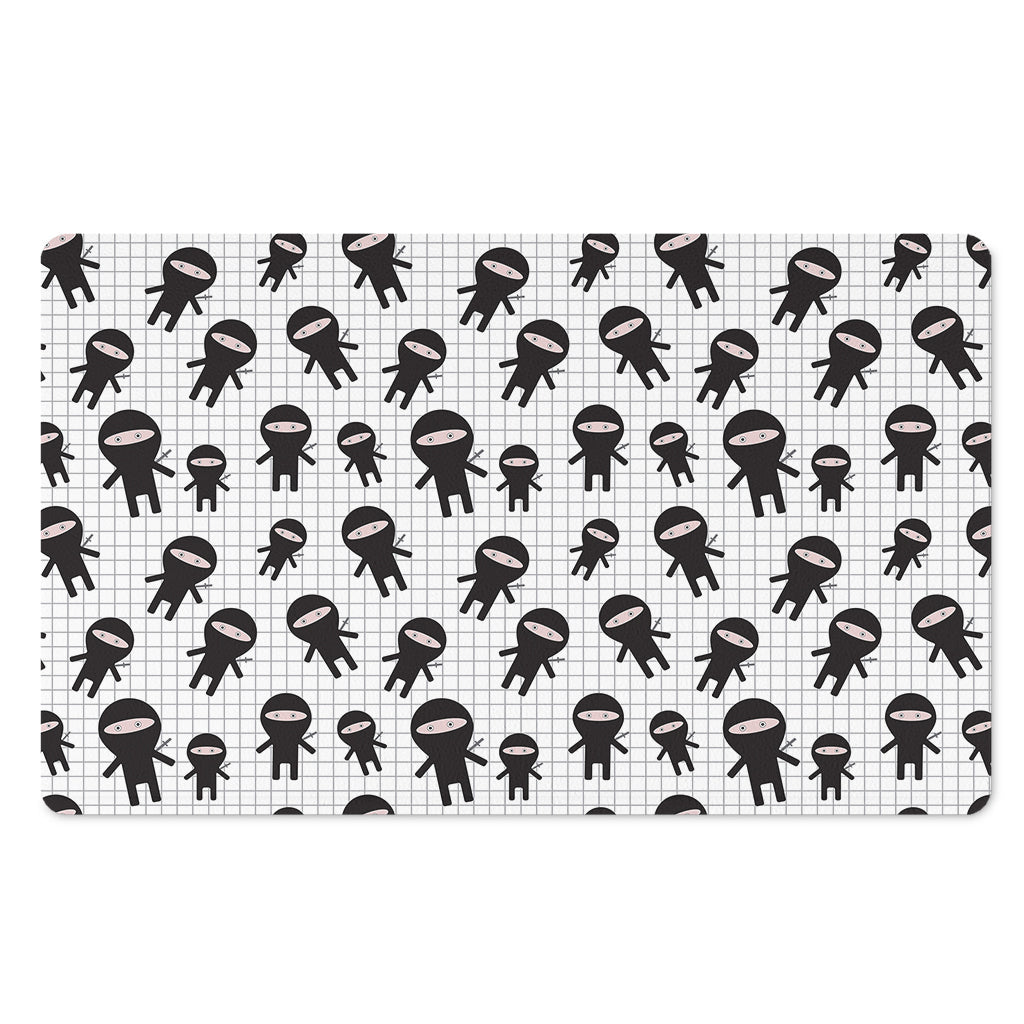 Cute Ninja Pattern Print Polyester Doormat