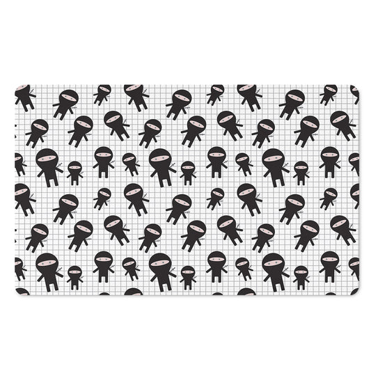 Cute Ninja Pattern Print Polyester Doormat