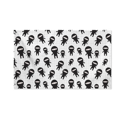 Cute Ninja Pattern Print Polyester Flag
